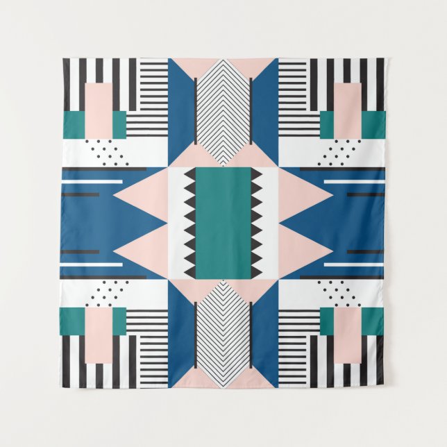 Modern Abstract: Geometric Seamless Style Tapestry (Front)