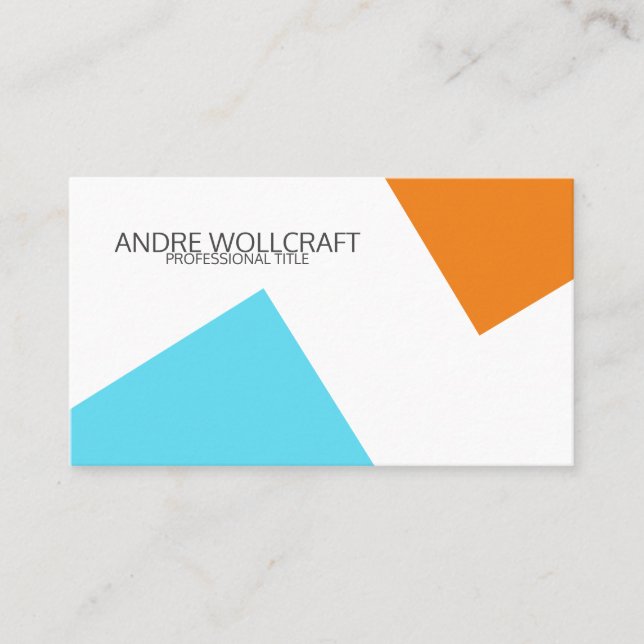 Modern Abstract Geometric Shapes Professional Business Card (Front)