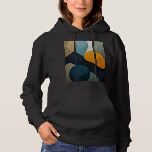 Modern Abstract Geometric Shapes Textured Art Hoodie