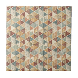 Modern Abstract Geometric Triangle Design Pattern Ceramic Tile