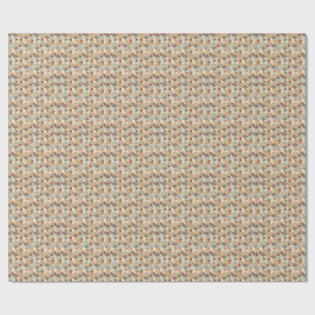 Modern Abstract Geometric Triangle Design Pattern Wrapping Paper (Flat)