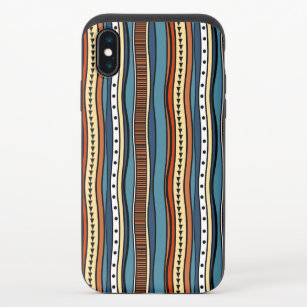 Modern Abstract Geometric Tribal Pattern iPhone X Slider Case