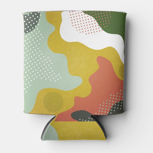 Modern Abstract Geometric Waves Composition Can Cooler (Front)