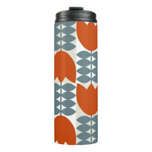 Modern abstract geometric with stylised flowers le thermal tumbler