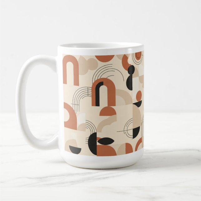 Modern abstract geometry coffee mug (Left)