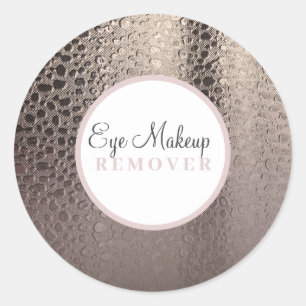 Modern Abstract Glam Pink Rose Gold Makeup Labels