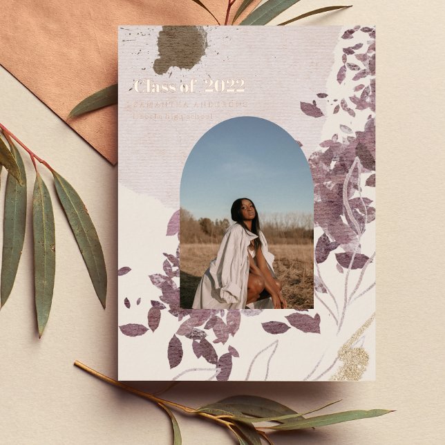 Modern Abstract Gold And Purple Graduate Photo (Creator Uploaded)