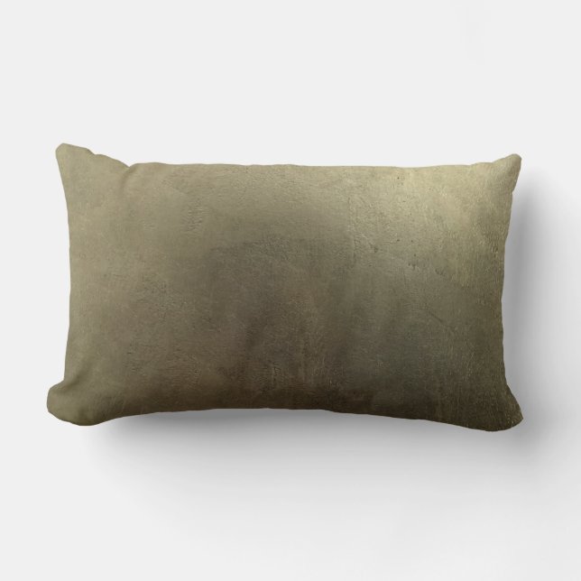 Modern Abstract Gold Leaf Texture Lumbar Cushion (Front)