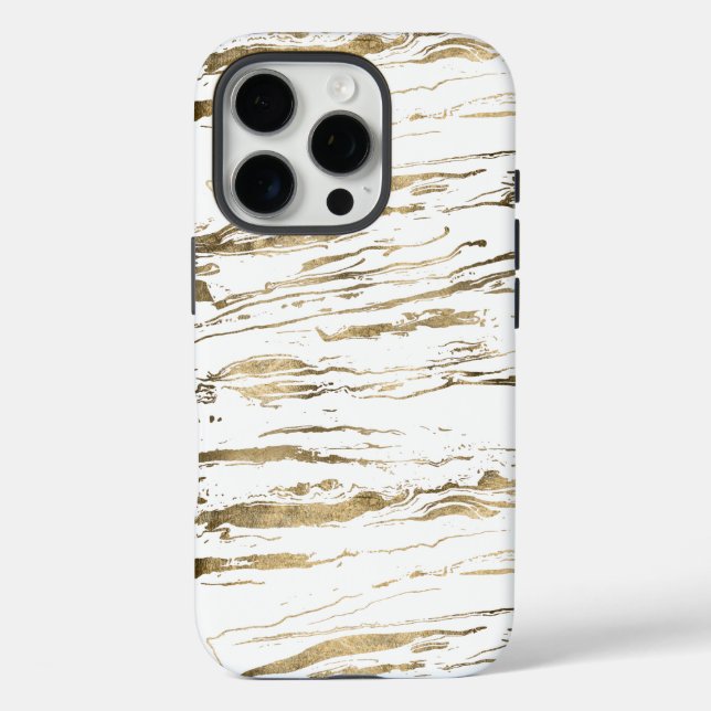 Modern Abstract Gold Marble Case-Mate iPhone Case (Back)