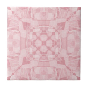 Modern Abstract Gothic Diamond Cross Pink Mosaic Ceramic Tile