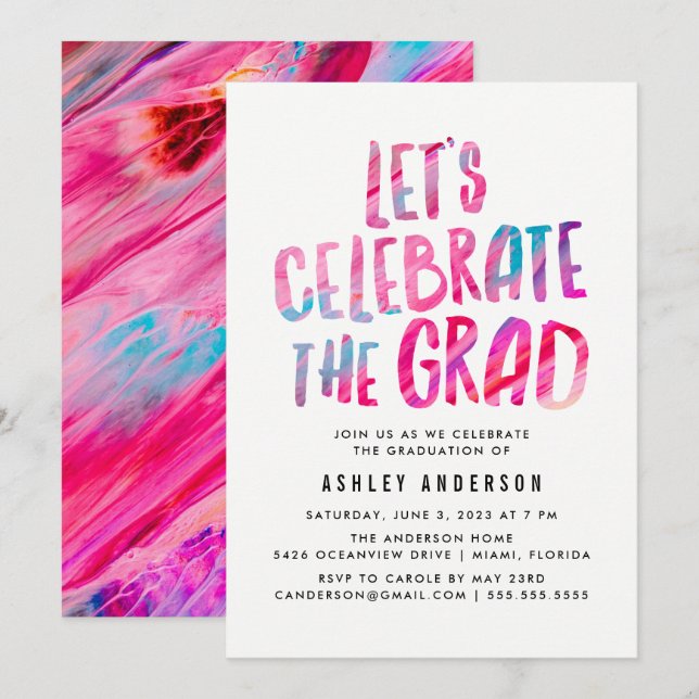 Modern Abstract | Graduation Party Invitation (Front/Back)