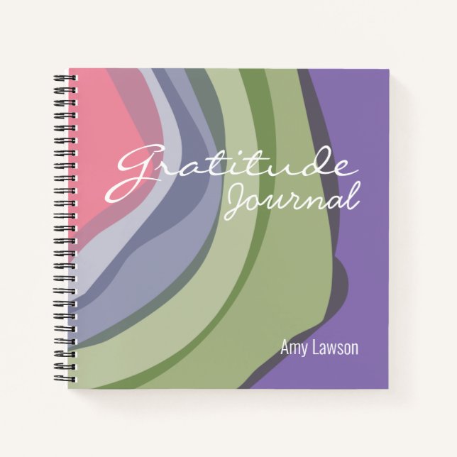 Modern Abstract  Gratitude Journal name (Front)