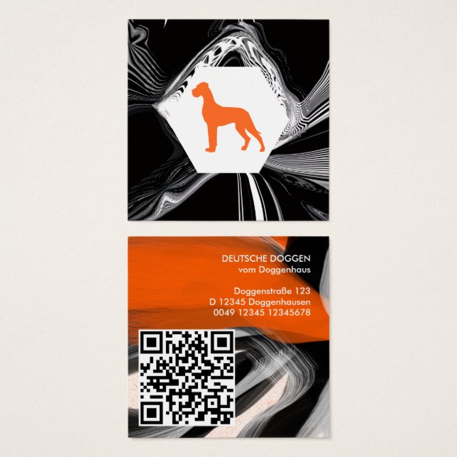 Modern abstract Great Dane Orange  (Front & Back)