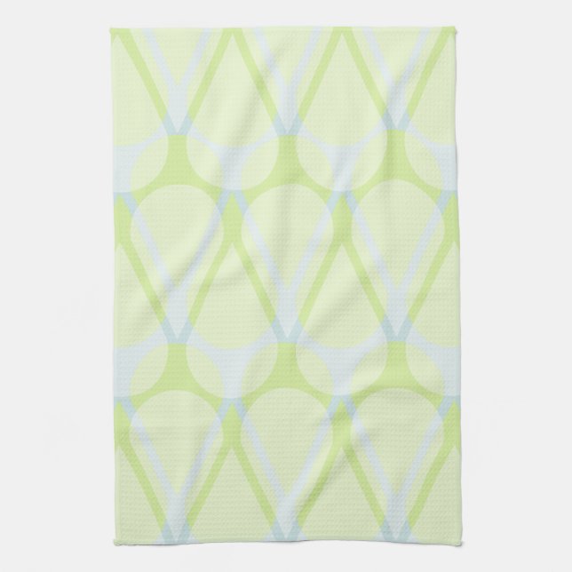 Modern abstract Green and Blue Kitchen towel (Vertical)