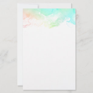 Modern Abstract Green & Blue Watercolor Swirls