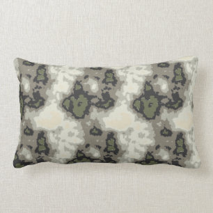 Modern Abstract Green Grey Beige Pattern Throw Pil Lumbar Cushion