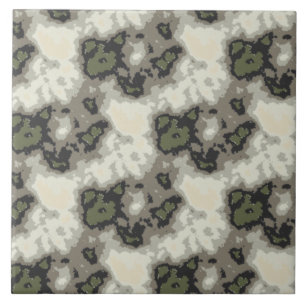 Modern Abstract Green Grey Mottled Marble Pattern Ceramic Tile