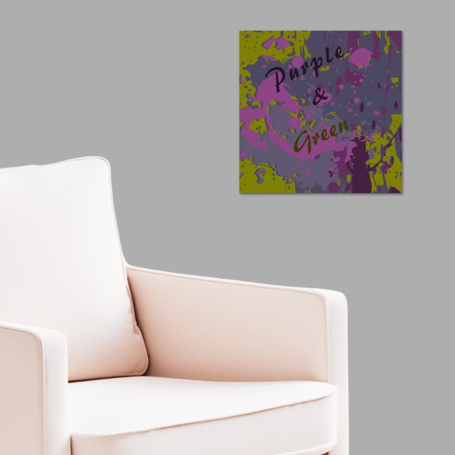 Modern Abstract Green Purple Vector Paint Splatter Poster (Modern Abstract Green Purple Vector Paint Splatter Poster)