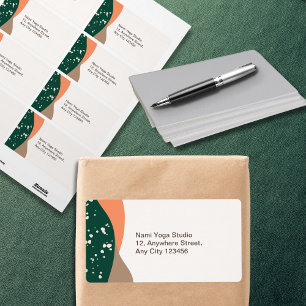 Modern Abstract Green Terra Cotta Yoga Studio