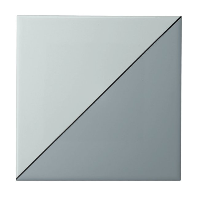 Modern Abstract Grey Geometric Triangle Ceramic Tile (Front)