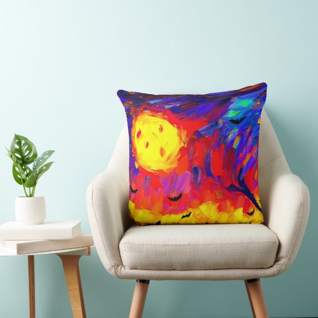 Modern Abstract Halloween Night Cushion (Chair)