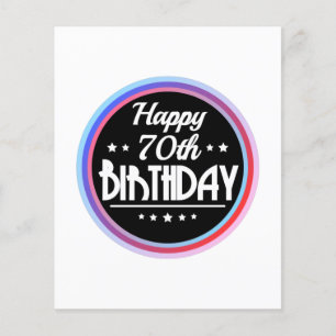 Modern Abstract Happy 70th Birthday Flyer