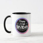 Modern Abstract Happy 70th Birthday Mug<br><div class="desc">Modern Abstract Happy 70th Birthday. 70th birthday gift for women and men who are young at heart and still look good. Great gift for someone turning 70. 70th Birthday Gift idea for father, mother, husband, wife, brother or sister. Funny gift for all who look better than ever. Get this for...</div>