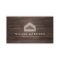 Modern Abstract Home Logo on Dark Woodgrain