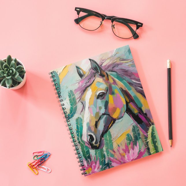 Modern Abstract Horse and Succulents Notebook (Creator Uploaded)