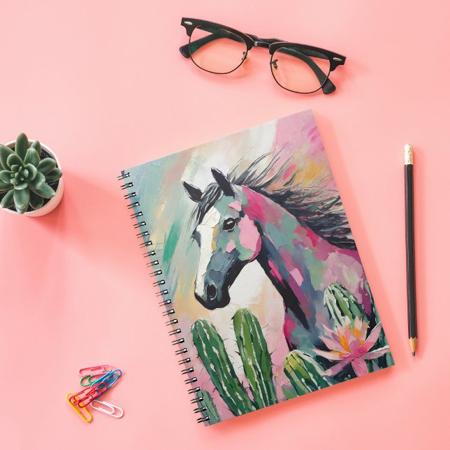 Modern Abstract Horse and Succulents Notebook (Creator Uploaded)