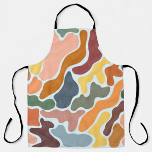 Modern abstract illustration in earthy tones. apron