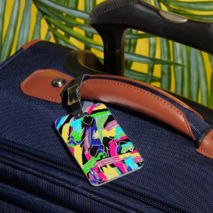 Modern Abstract in Rainbow Colours Luggage Tag