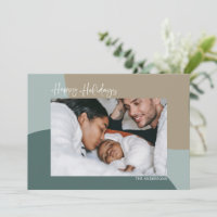 Modern Abstract in Teal Custom Photo Happy