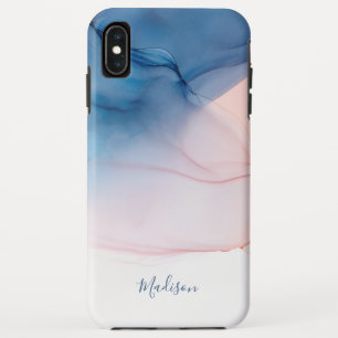 Modern Abstract Ink Wash with Name iPhone XS Max Case