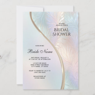 Modern Abstract Iridescent Bridal Shower Invitation