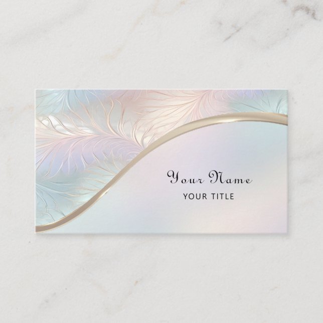 Modern Abstract Iridescent Business Card (Front)