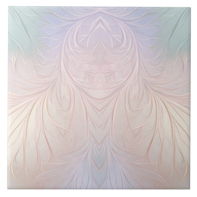 Modern Abstract Iridescent Ceramic Tile (Front)