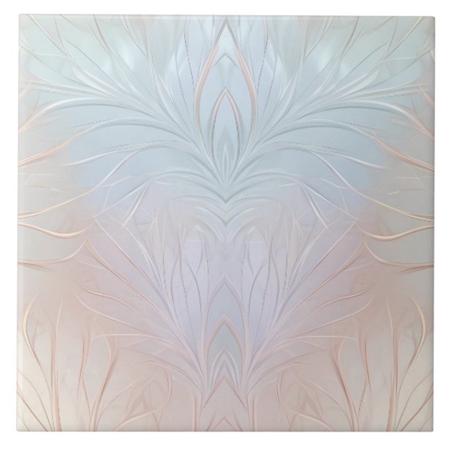 Modern Abstract Iridescent Ceramic Tile (Front)