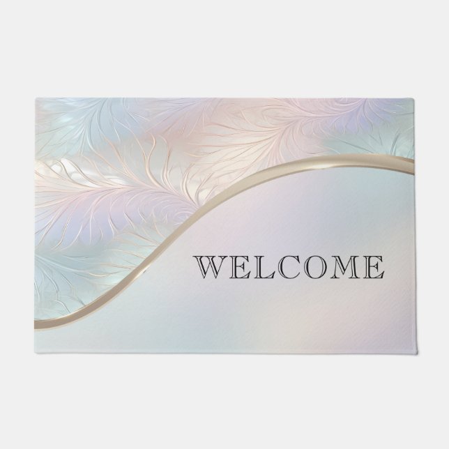 Modern Abstract Iridescent Doormat (Front)