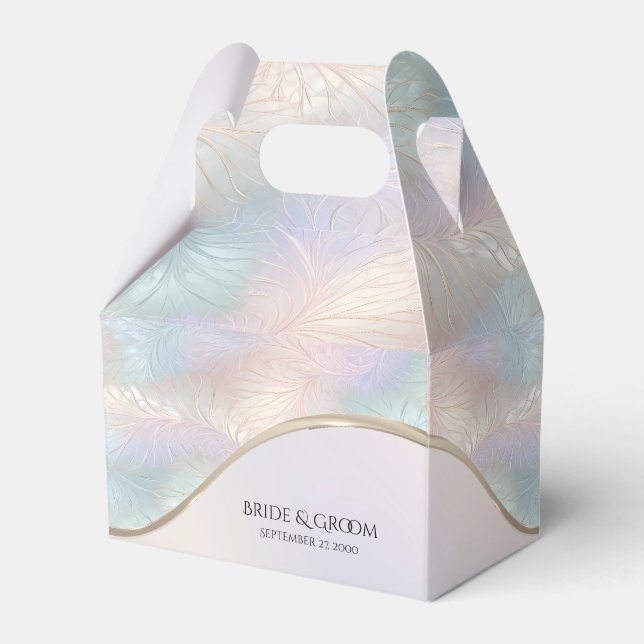 Modern Abstract Iridescent Favour Box (Front Side)