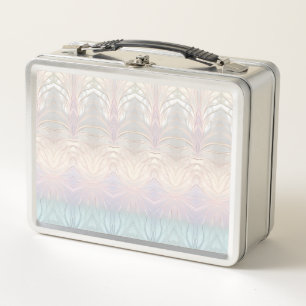 Modern Abstract Iridescent Metal Lunchbox