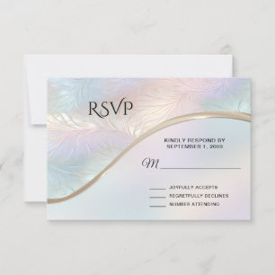 Modern Abstract Iridescent RSVP Card