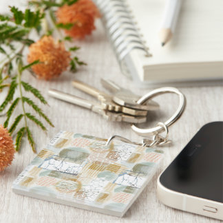 Modern Abstract Key Ring
