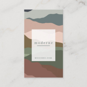 Modern Abstract Layered Sand Terrarium Design Business Card