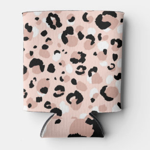 Modern Abstract Leopard Animal Print Can Cooler