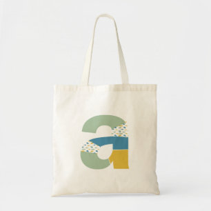 Modern Abstract Letter A Monogram Initial Tote Bag