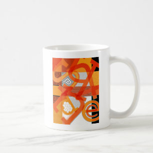 Modern Abstract Letter Art Mug by Heard_