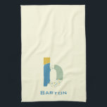 Modern Abstract Letter B Monogram Initial Tea Towel<br><div class="desc">Tea towel featuring an abstract modern monogram.</div>