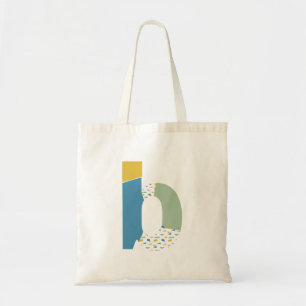 Modern Abstract Letter B Monogram Initial Tote Bag
