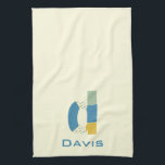 Modern Abstract Letter D Monogram Initial Tea Towel<br><div class="desc">Tea towel featuring an abstract modern monogram.</div>
